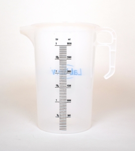 Jug plastic graduated 3L autoclavable