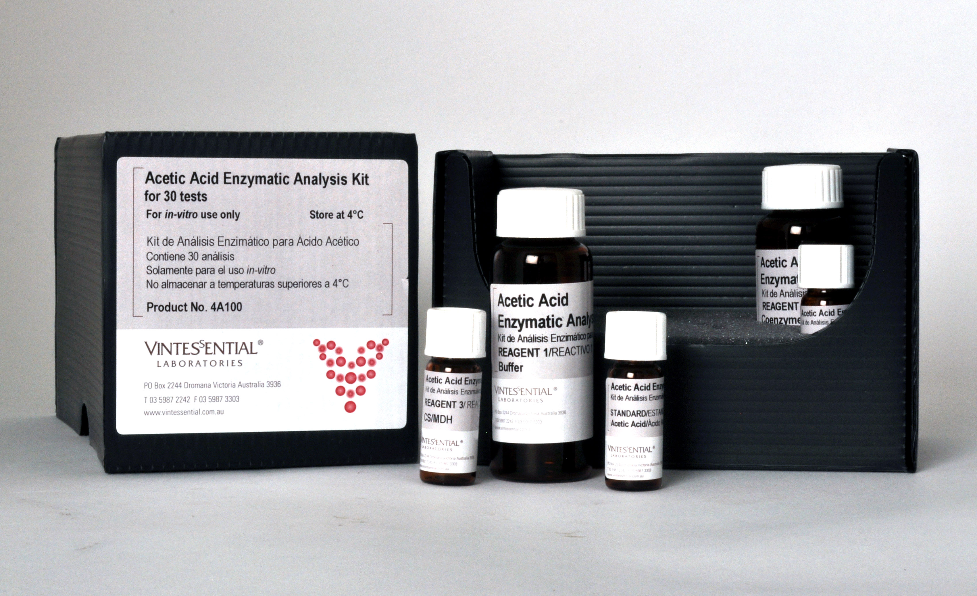 Enzymatic Test Kit Acetic Acid 30 Tests Vintessential Wine Laboratories