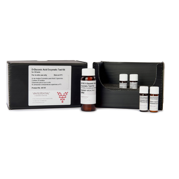 Enzymatic Test Kit 30 tests for measuring D-Gluconic acid in grape juice and wines by enzymatic assay for in vitro use only
