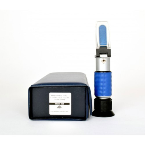 Refractometer double scale Brix 0-40 Baume 0-20 hand held auto temperature compensation