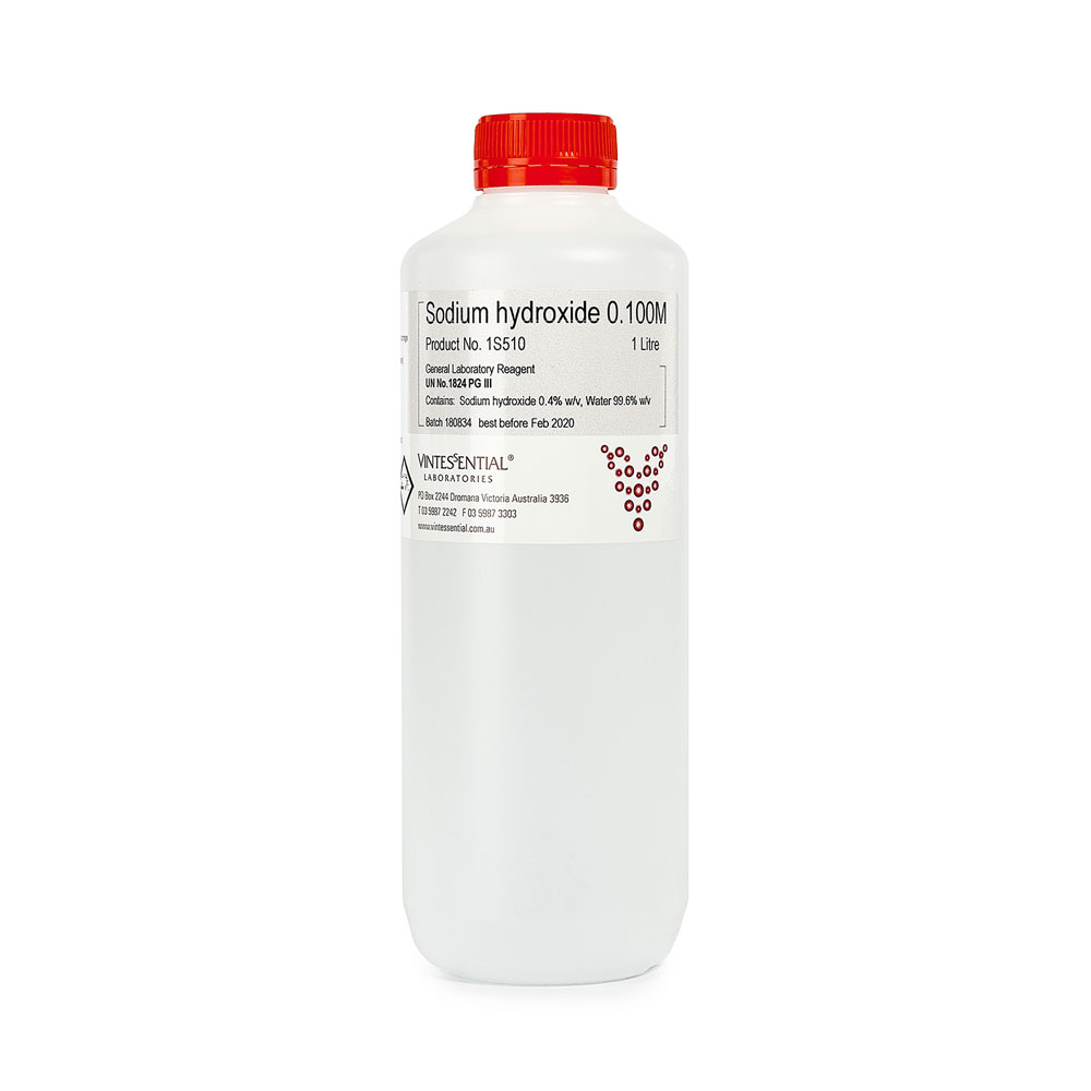 Sodium hydroxide, 0.100M Vintessential Wine Laboratories
